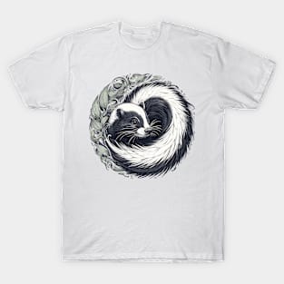 Skunk with floral design T-Shirt